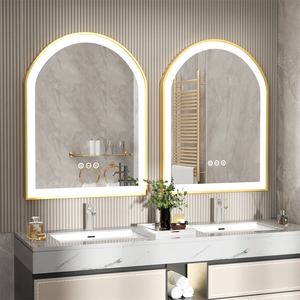 Deux miroirs L'Arche au-dessus d'une double vasque