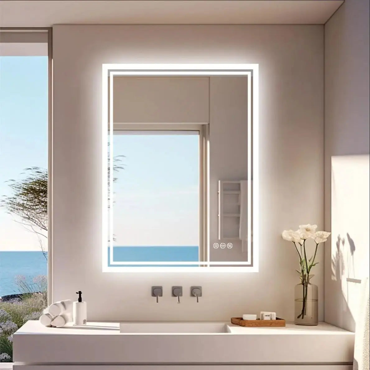 Le Studio posé en hauteur dans une salle de bain lumineuse