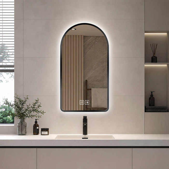L'Arche Noire — Miroir LED arche cadre noir
